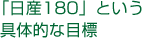 「日産180」という具体的な目標